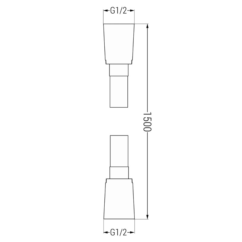 Mexen wąż prysznicowy 150 cm, gun gray szczotkowany - 79450-66
