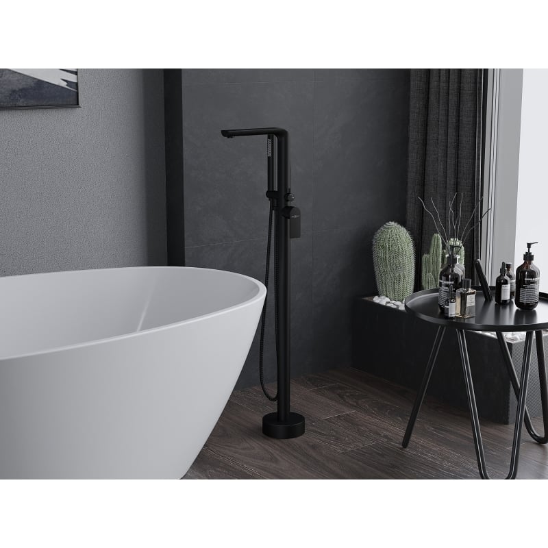 Mexen Roxy wolnostojąca bateria wannowa, czarna - 75533-70