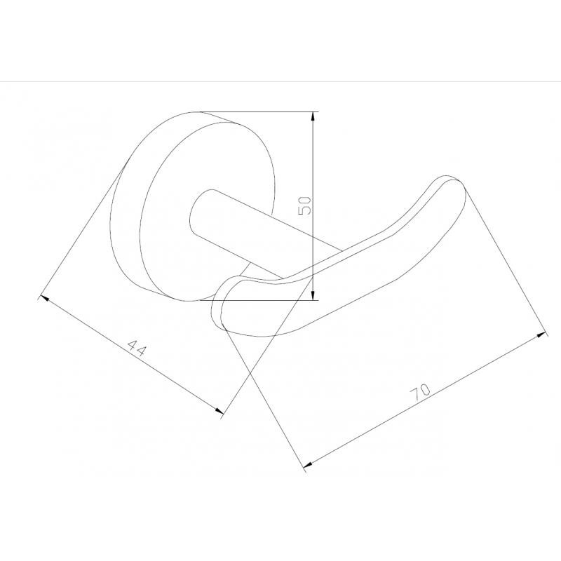 Mexen Loft podwójny haczyk na ręczniki, czarny - 7012635-70