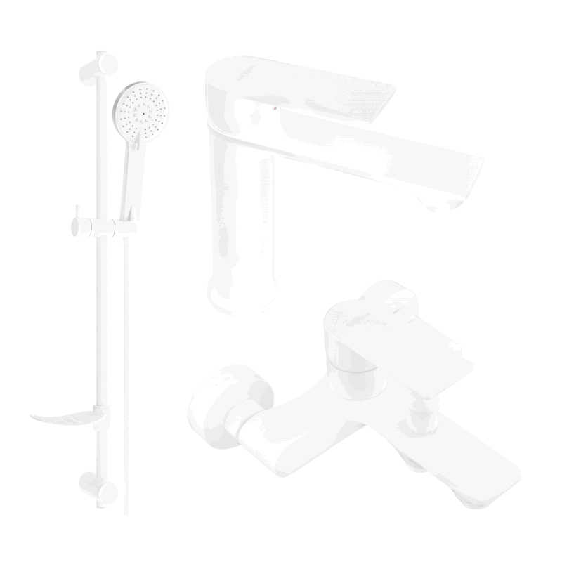 Mexen Royo DF05 zestaw wannowy, biały - 72203DF05-20