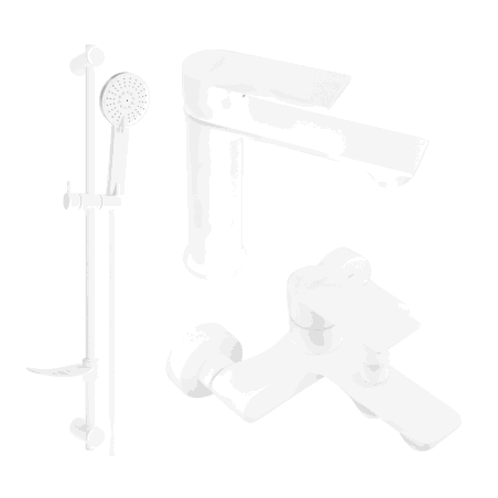 Mexen Royo DF05 zestaw wannowy, biały - 72203DF05-20