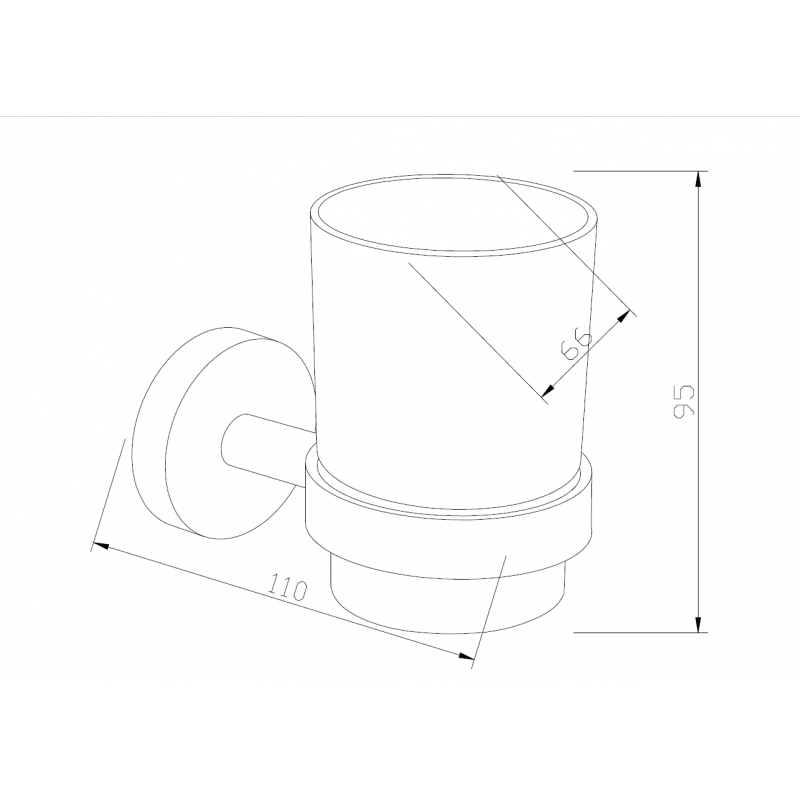Mexen Loft kubek na szczoteczki, chrom - 7012638-00
