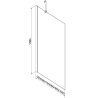 Mexen Cube wanna prostokątna 170 x 80 cm z obudową i parawanem 1-skrzydłowym 90 cm, czarny wzór - 550517080X9509007077