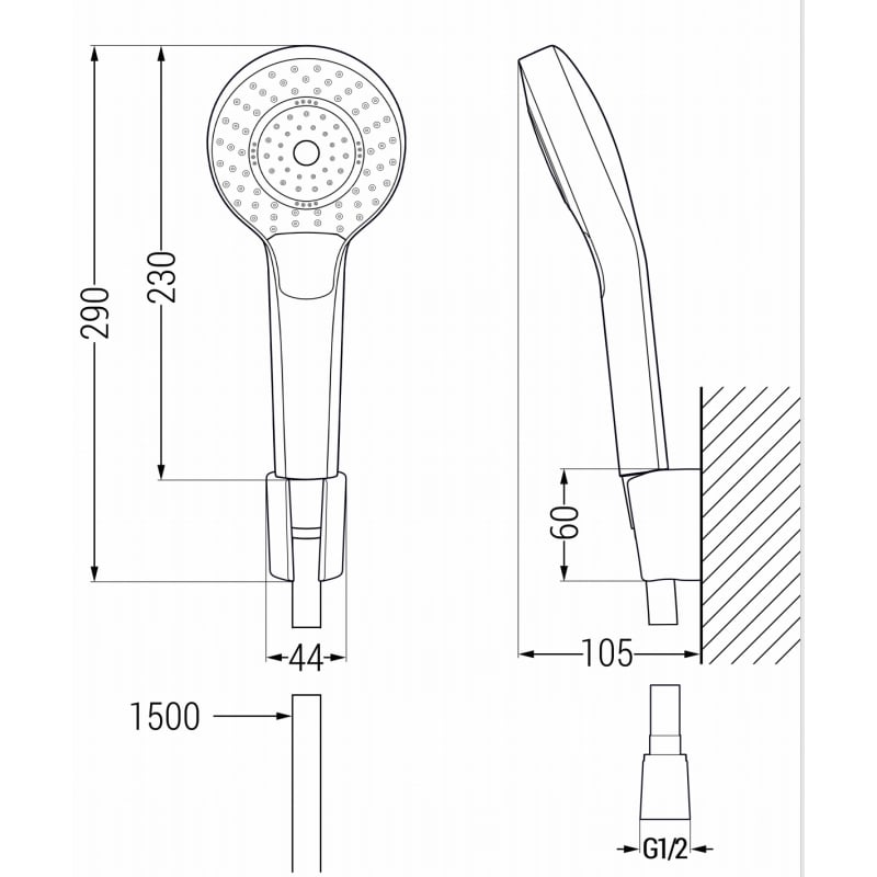 Mexen Royo R05 zestaw wannowy, złoty - 72203R05-50