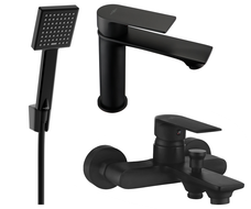 Mexen Royo R45 zestaw wannowy, czarny - 72203R45-70