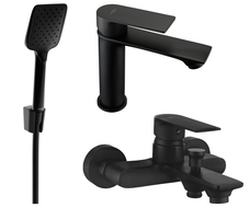Mexen Royo R62 zestaw wannowy, czarny - 72203R62-70