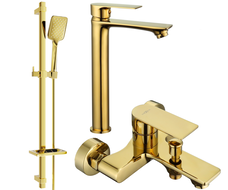 Mexen Royo DQ62 zestaw wannowy, złoty - 72213DQ62-50