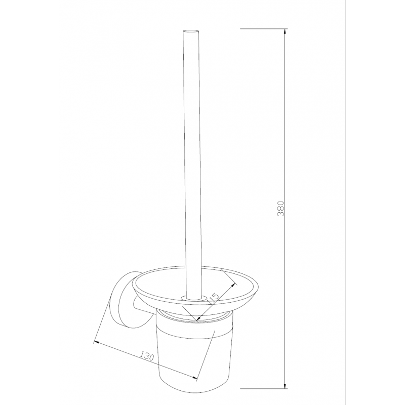 Mexen Loft szczotka toaletowa, chrom - 7012650-00