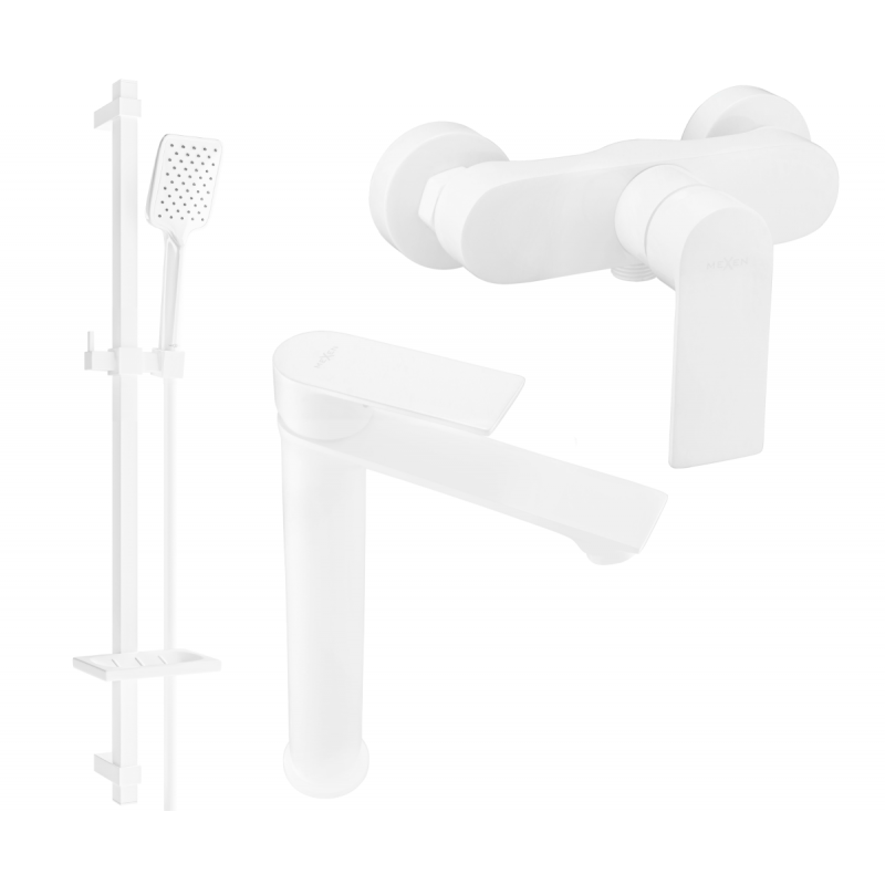 Mexen Royo DQ62 zestaw prysznicowy, biały - 72214DQ62-20