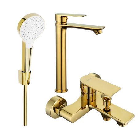 Mexen Royo R05 zestaw wannowy, złoty - 72213R05-50