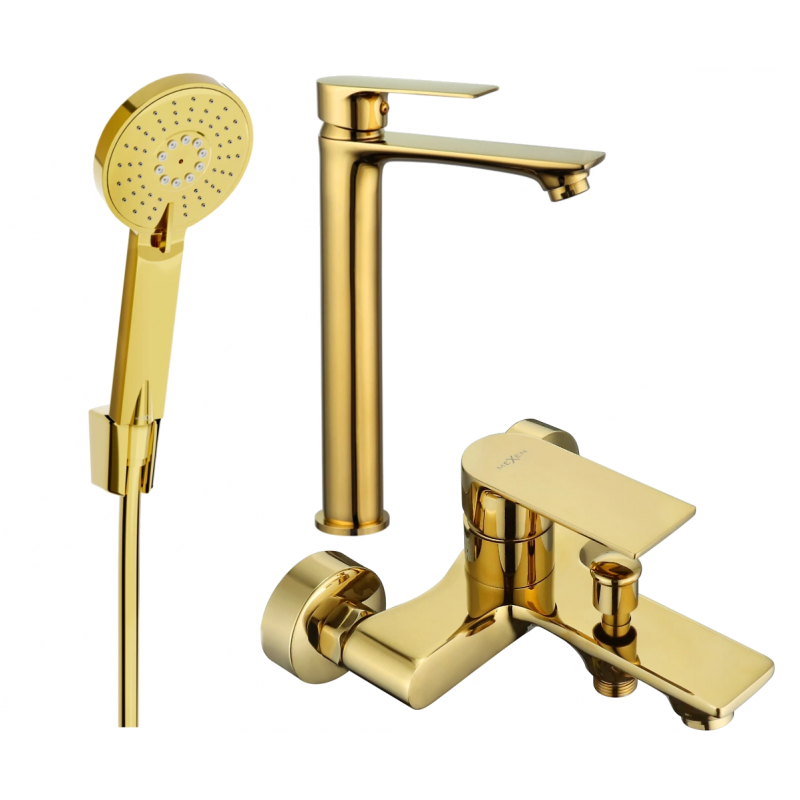 Mexen Royo R40 zestaw wannowy, złoty - 72213R40-50