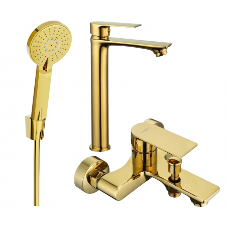 Mexen Royo R40 zestaw wannowy, złoty - 72213R40-50