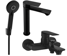 Mexen Royo R40 zestaw wannowy, czarny - 72213R40-70