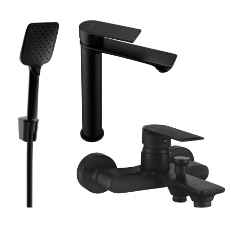 Mexen Royo R62 zestaw wannowy, czarny - 72213R62-70