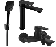 Mexen Royo R62 zestaw wannowy, czarny - 72213R62-70