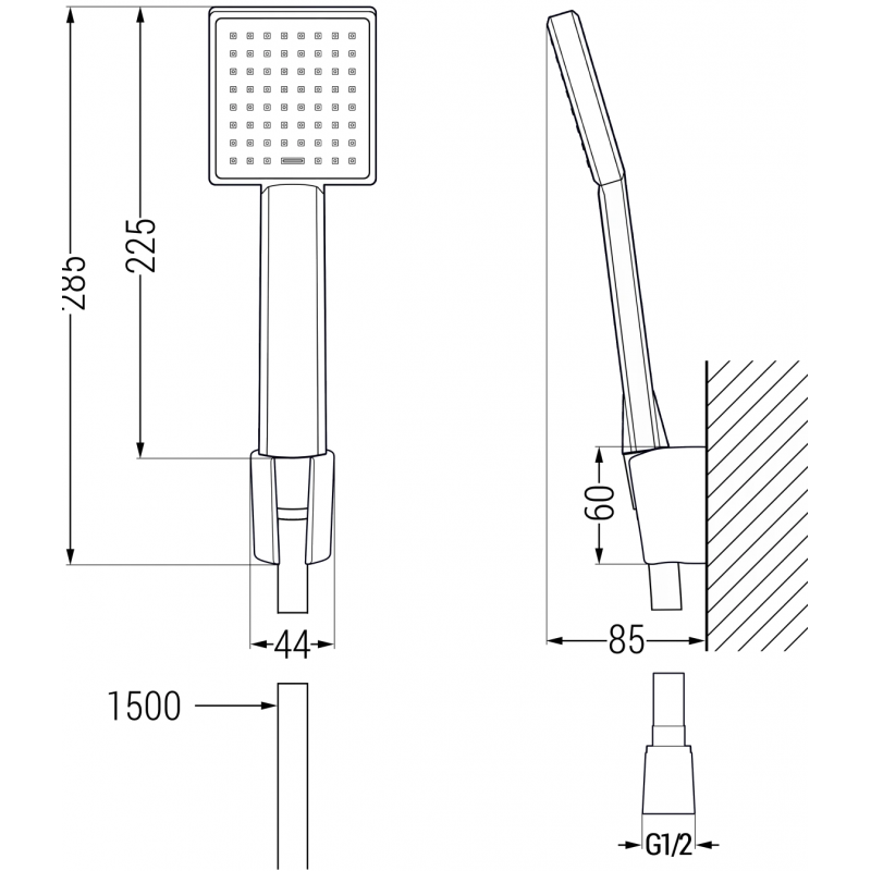 Mexen Royo R45 bateria wannowa z zestawem prysznicowym, złota - 7223R45-50