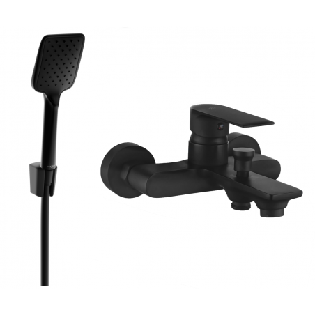 Mexen Royo R62 bateria wannowa z zestawem prysznicowym, czarna - 7223R62-70
