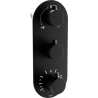 Mexen Kai termostatyczna bateria wannowo-prysznicowa 3-wyjściowa, czarna - 77603-70