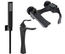 Mexen Estrella R02 zestaw wannowy, czarny - 72313R02-70