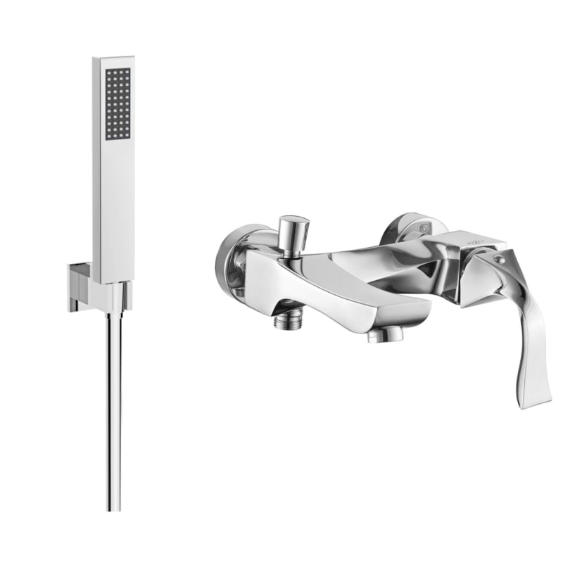 Mexen Estrella R02 bateria wannowa z zestawem prysznicowym, chrom - 7233R02-00