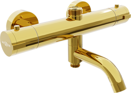 Mexen Kai termostatyczna bateria wannowo-prysznicowa, złota - 77900-50