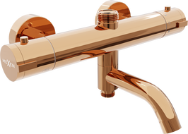 Mexen Kai termostatyczna bateria wannowo-prysznicowa, różowe złoto - 77900-60