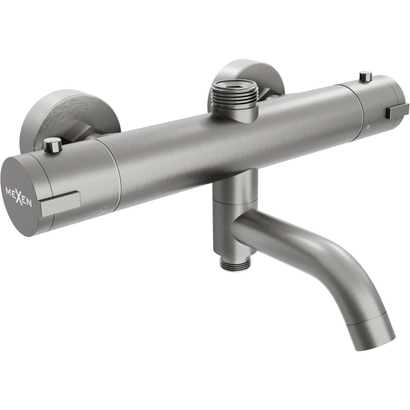 Mexen Kai termostatyczna bateria wannowo-prysznicowa,  gun gray szczotkowany - 77900-66