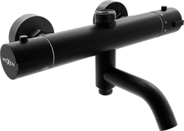 Mexen Kai termostatyczna bateria wannowo-prysznicowa, czarna - 77900-70