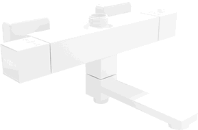 Mexen Cube termostatyczna bateria wannowo-prysznicowa, biała - 77910-20
