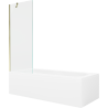 Mexen Vega wanna prostokątna 170 x 70 cm z obudową i parawanem 1-skrzydłowym 70 cm, transparent, złoty - 550117070X9507000050