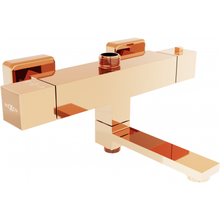 Mexen Cube termostatyczna bateria wannowo-prysznicowa, różowe złoto - 77910-60