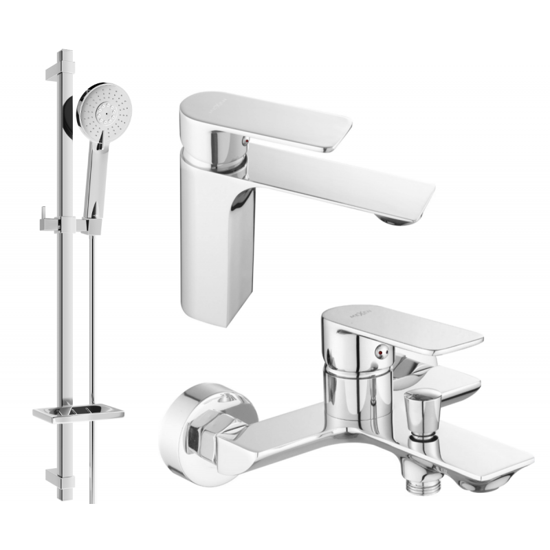 Mexen Alexa DQ40 zestaw wannowy, chrom - 71203DQ40-00