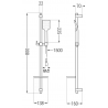 Mexen Alexa DQ62 zestaw wannowy, chrom - 71203DQ62-00