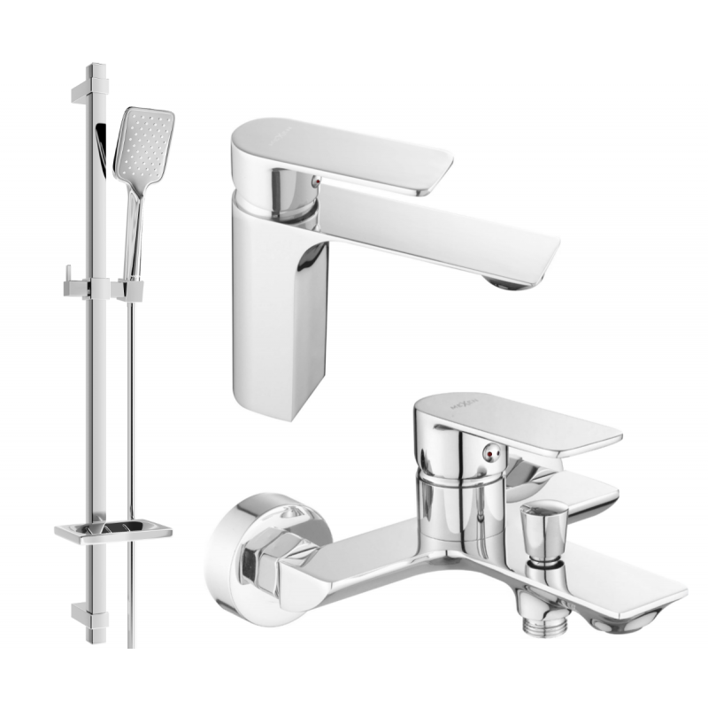 Mexen Alexa DQ62 zestaw wannowy, chrom - 71203DQ62-00