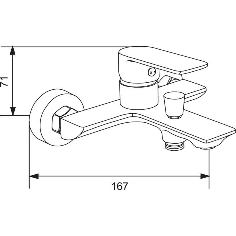 Mexen Alexa DS62 zestaw wannowy, chrom - 71203DS62-00