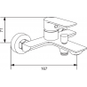 Mexen Alexa R40 zestaw wannowy, chrom - 71203R40-00