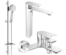 Mexen Alexa DQ40 zestaw wannowy, chrom - 71213DQ40-00