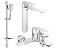 Mexen Alexa DQ62 zestaw wannowy, chrom - 71213DQ62-00