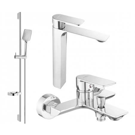 Mexen Alexa DQ62 zestaw wannowy, chrom - 71213DS62-00