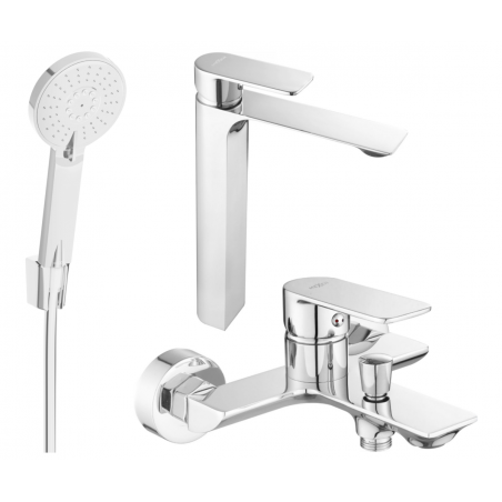 Mexen Alexa R40 zestaw wannowy, chrom - 71213R40-00