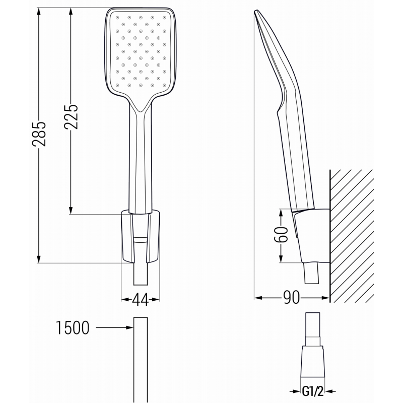 Mexen Alexa R62 zestaw wannowy, chrom - 71213R62-00
