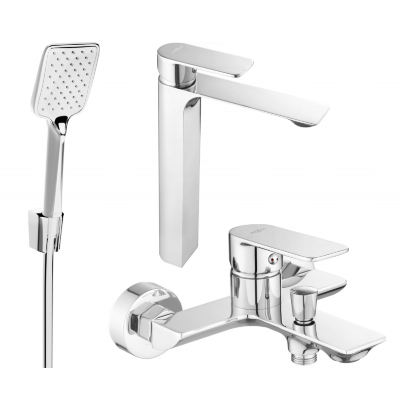Mexen Alexa R62 zestaw wannowy, chrom - 71213R62-00