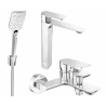 Mexen Alexa R62 zestaw wannowy, chrom - 71213R62-00