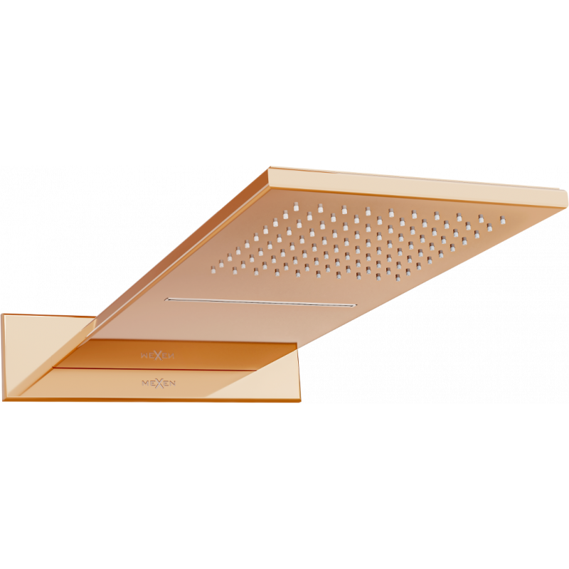 Mexen Waterfall deszczownica slim 50 x 22 cm, różowe złoto - 79190-60