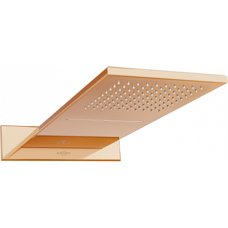 Mexen Waterfall deszczownica slim 50 x 22 cm, różowe złoto - 79190-60