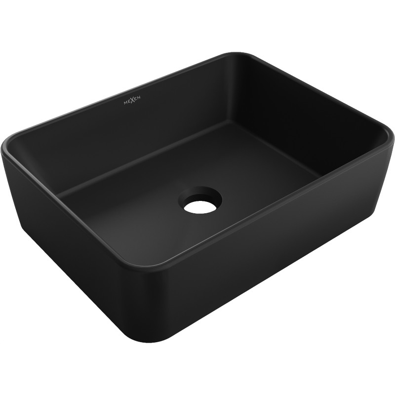 Mexen Catia umywalka nablatowa 48 x 37 cm, czarna mat - 21314885