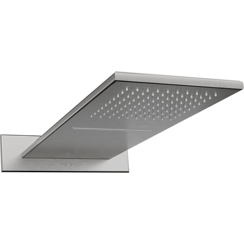 Mexen Waterfall deszczownica slim 50 x 22 cm, gun gray szczotkowany - 79190-66