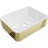 Mexen Catia umywalka nablatowa 48 x 37 cm, biała/złota - 21314806