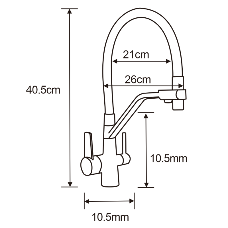 Mexen Milo zlewozmywak granitowy 1-komorowy z baterią kuchenną Duo, szary - 6505-71-671701-07