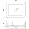 Mexen Catia umywalka nablatowa 48 x 37 cm, zielona jasna mat - 21314848